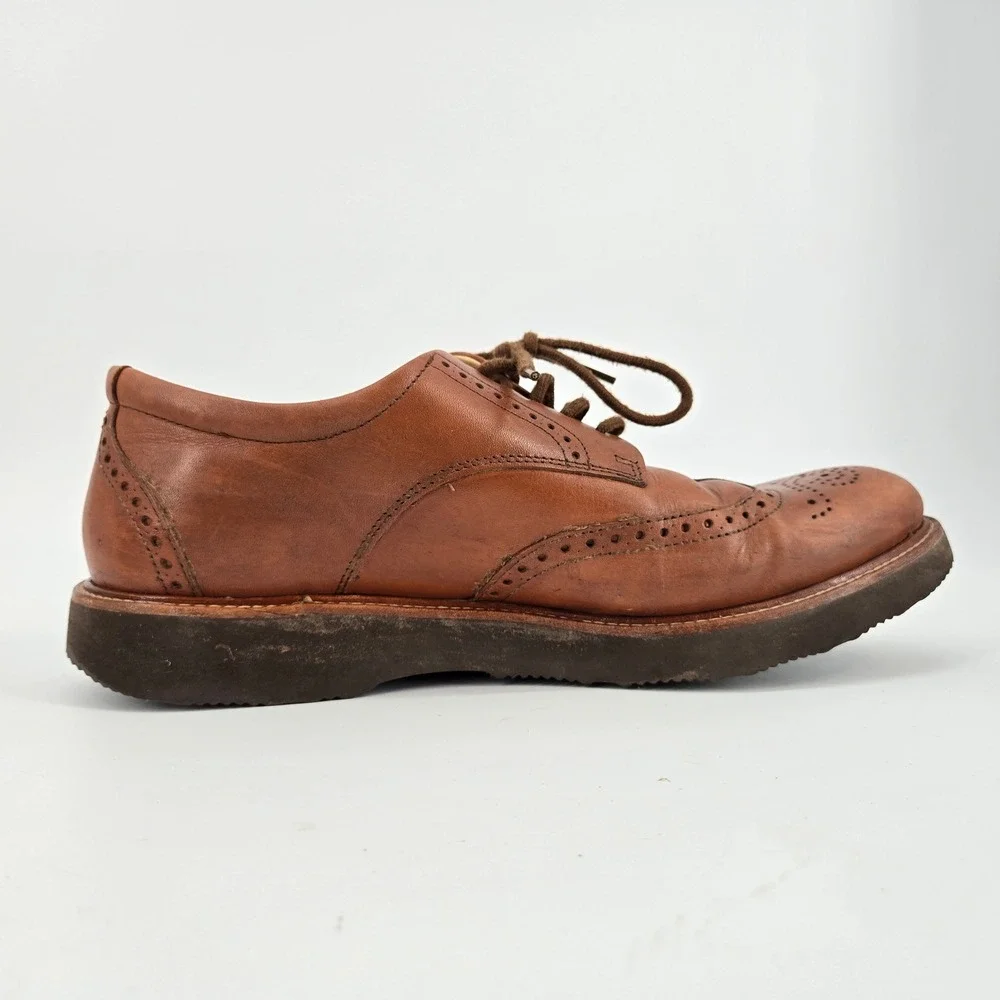 Samuel Hubbard The Tipping Point Wingtip Oxfords Brown Leather Comfort‎ 10M